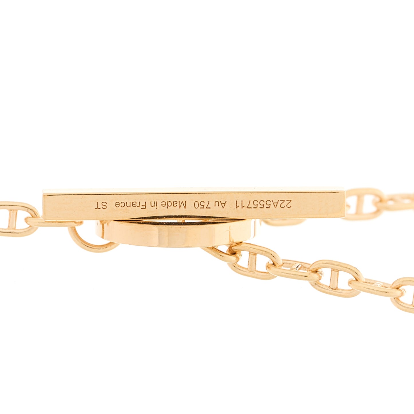 18K Rose Gold Diamond GM Chaine D'Ancre Contour Pendant Necklace ST