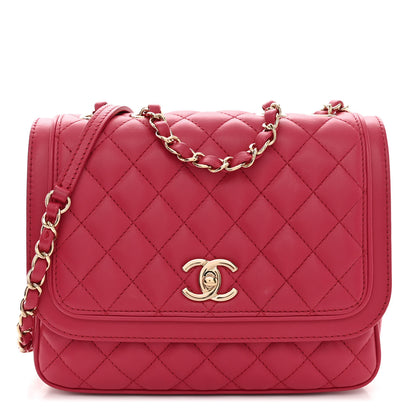 Chanel Lambskin Quilted Medium Lovely Day Flap Pink 1 of 10
