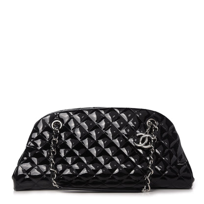 Chanel Patent Quilted Medium Just Mademoiselle Bowling Bag Black 1 of 10