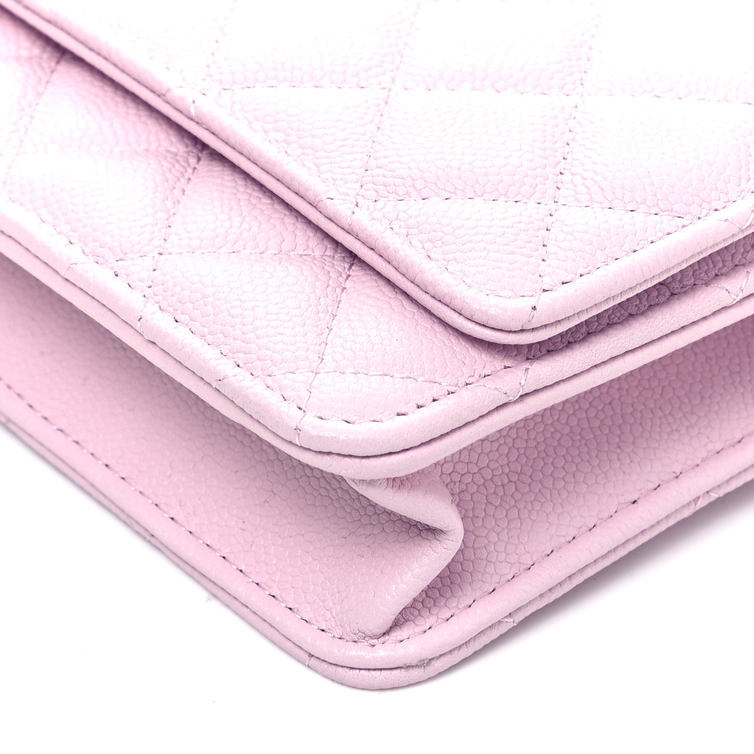 Chanel Caviar Quilted Tiny CC Wallet On Chain WOC Light Pink 9 of 9