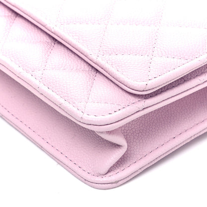 Chanel Caviar Quilted Tiny CC Wallet On Chain WOC Light Pink 9 of 9