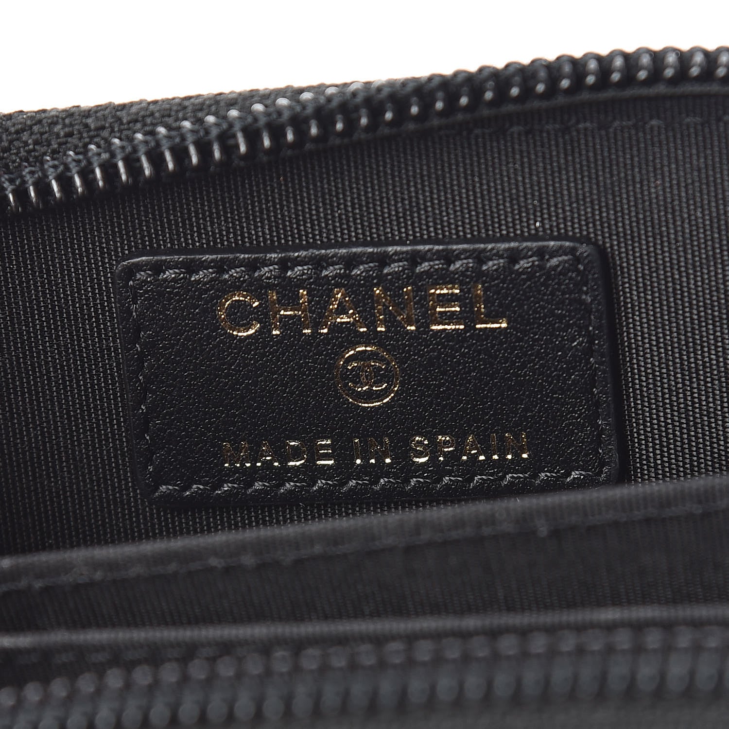 Chanel Caviar Quilted Boy Zip Around Coin Purse Wallet Black 6 of 8