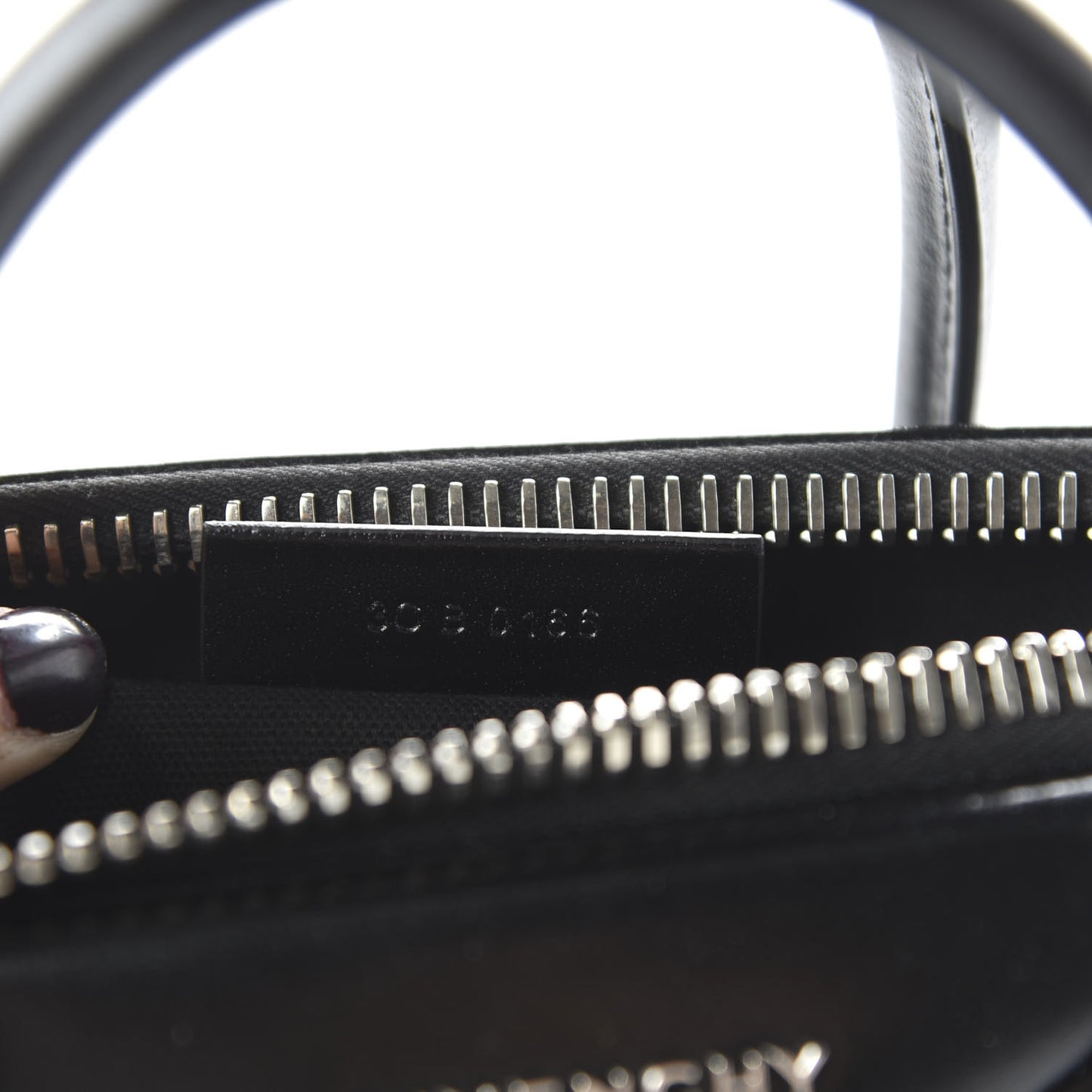 Shiny Lord Calfskin Small Antigona Black
