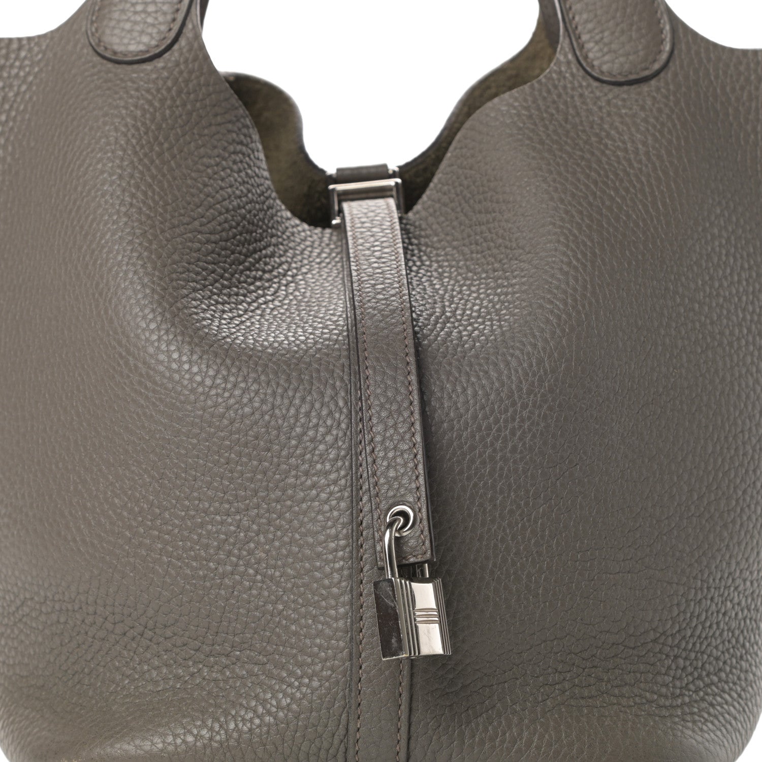 Hermes Taurillon Clemence Picotin Lock 22 MM Etain 8 of 13