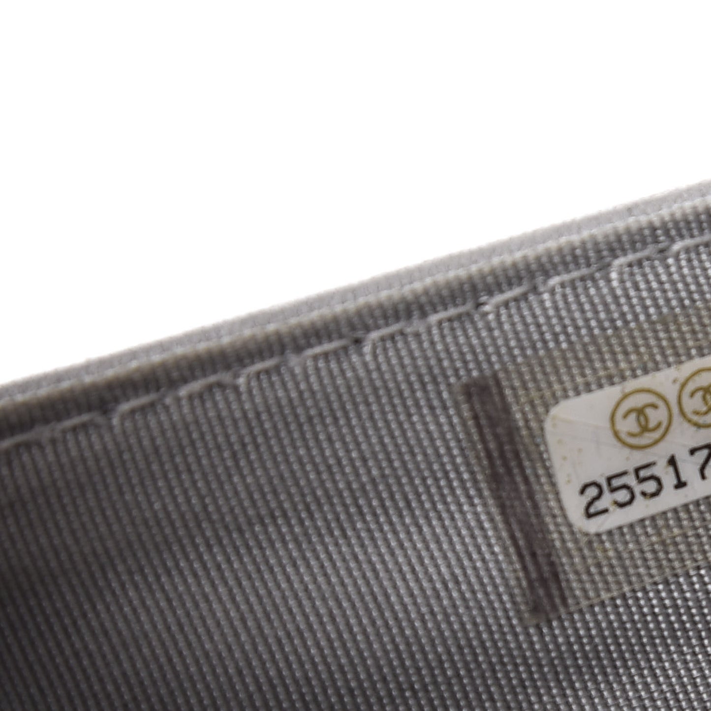 Goatskin Quilted CC Box Flap Wallet Grey