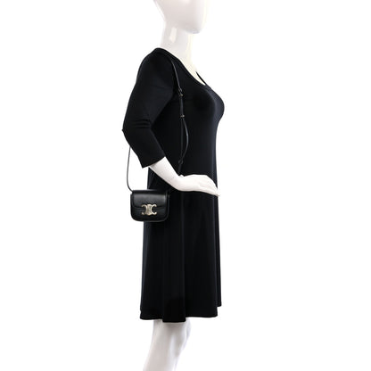Celine Shiny Calfskin Mini Triomphe Black 2 of 12