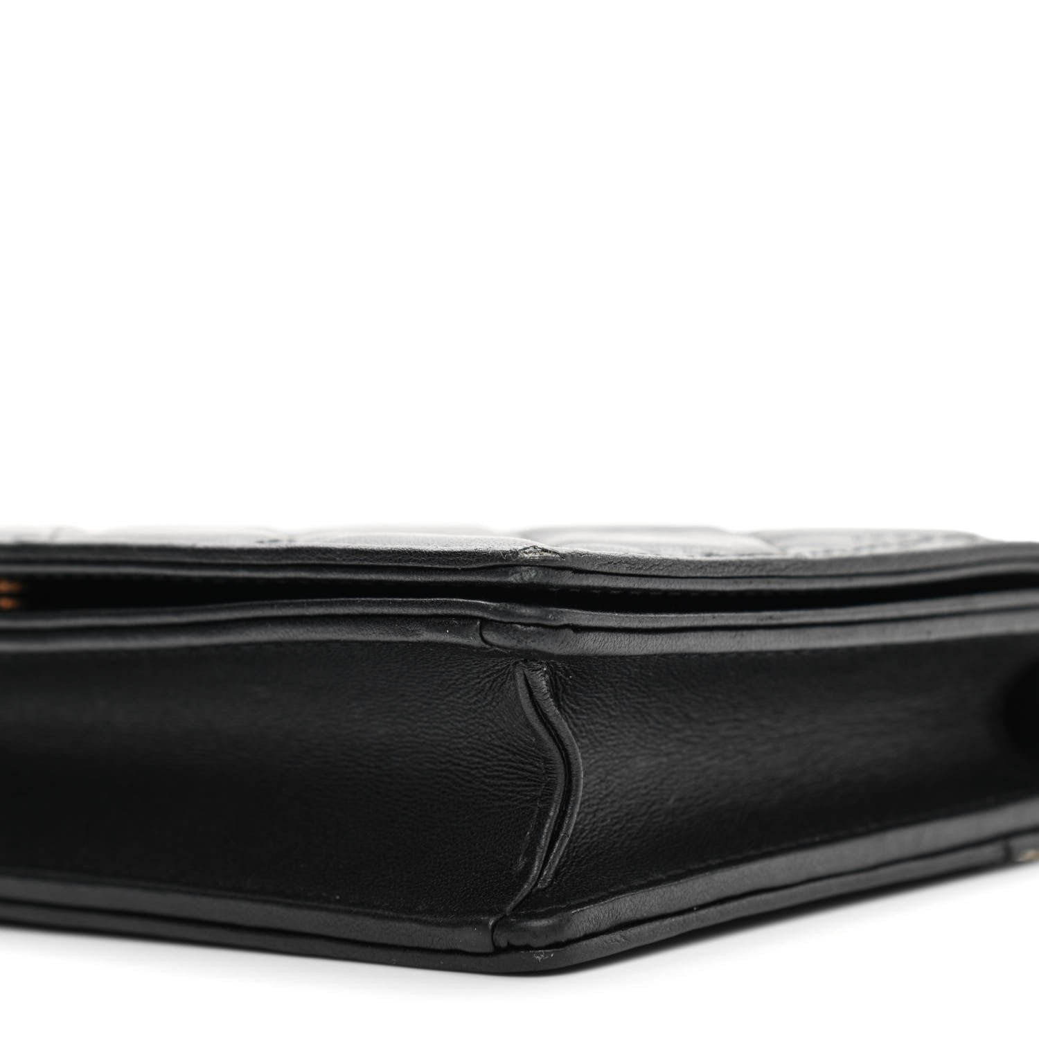 Christian Dior Lambskin Cannage Lady Dior Chain Wallet Black 11 of 13