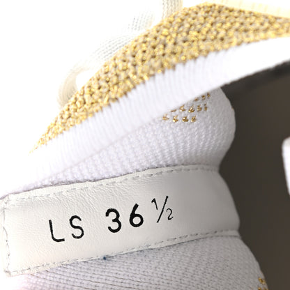 Christian Dior Laminated Knit D-Connect Sneakers 36.5 Gold 8 of 9