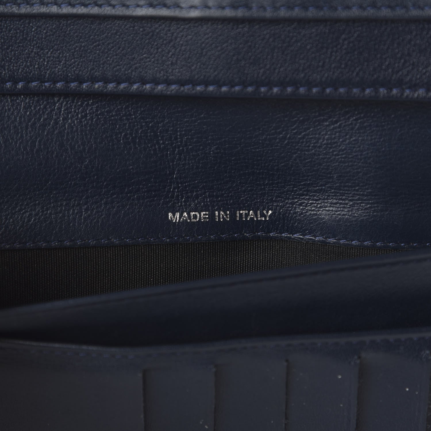 Chanel Caviar CC Long Flap French Wallet Navy Blue 9 of 12