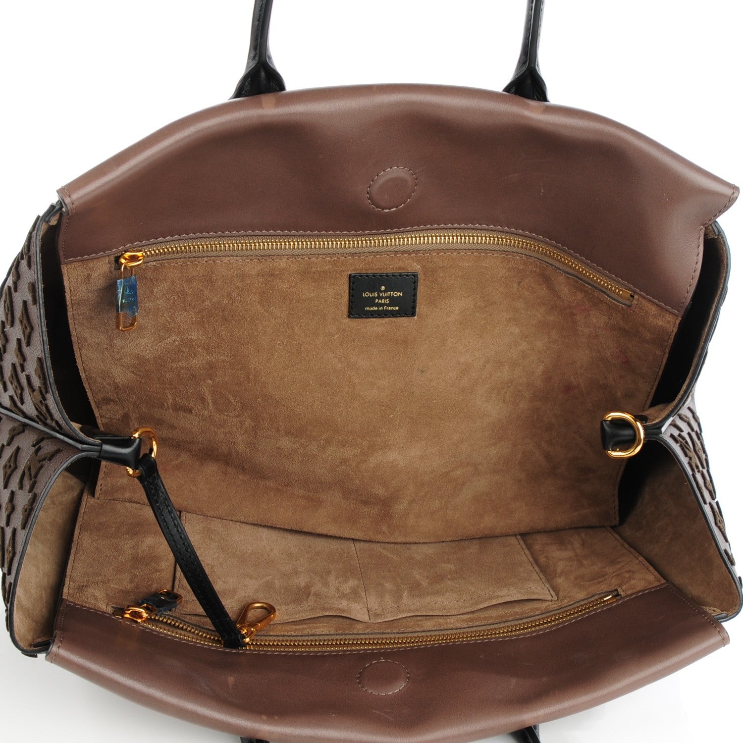 Louis Vuitton Cuir Orfevre Veau Cachemire Tote W GM Gris 5 of 8