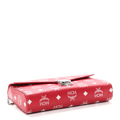 MCM Visetos Monogram Medium Millie Crossbody Bag Ruby Red 4 of 10