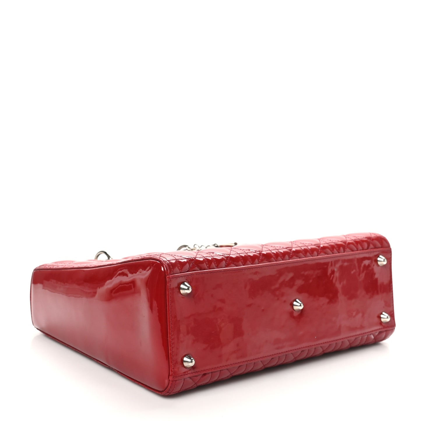 Patent Cannage Large Lady Dior Fuchsia