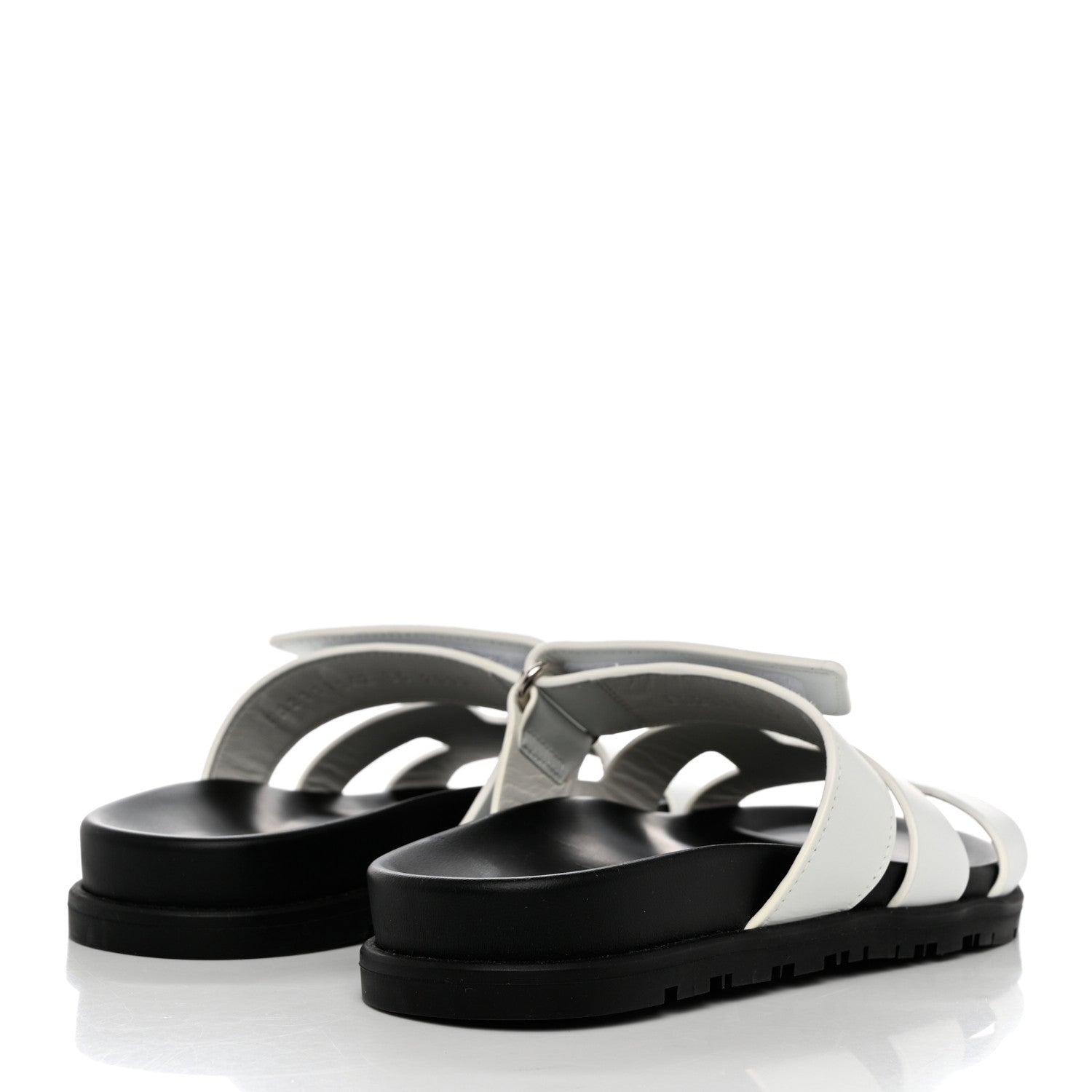 Hermes Calfskin Womens Chypre Sandals 35 White 4 of 9