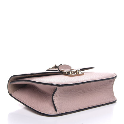 Valentino Garavani Pebbled Calfskin Small Glam Lock Rockstud Flap Poudre 5 of 11