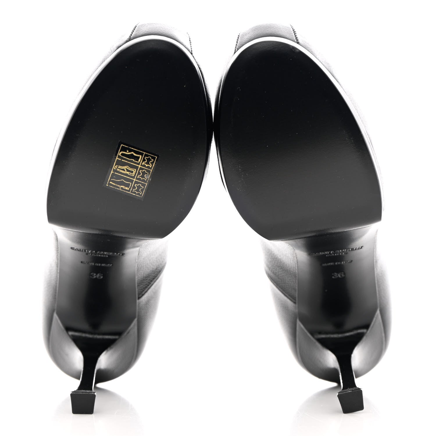 Saint Laurent Vernigolf Tribute Two 80 Platform Pumps 36 Black 5 of 11