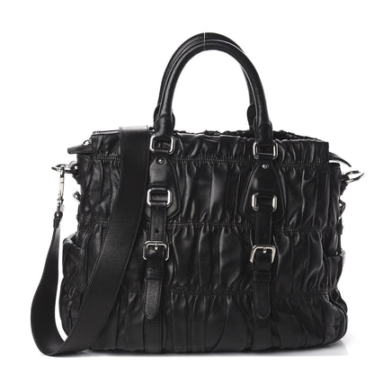 Prada Nappa Gaufre Satchel Black 1 of 8