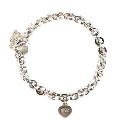 Chopard 18K White Gold Happy Diamond Icons Heart Bracelet 1 of 4