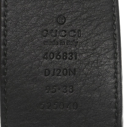 Gucci Textured Calfskin Double G 40mm Belt 95 38 Black 3 of 4