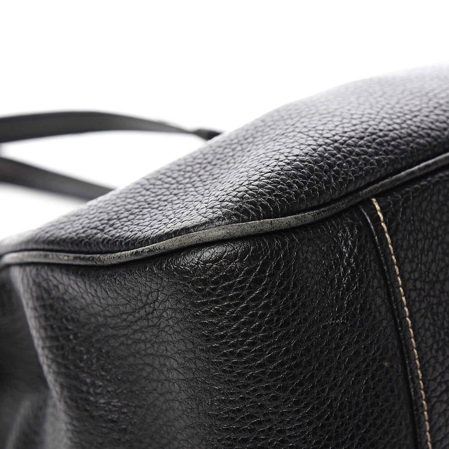Vitello Daino Shoulder Bag Black