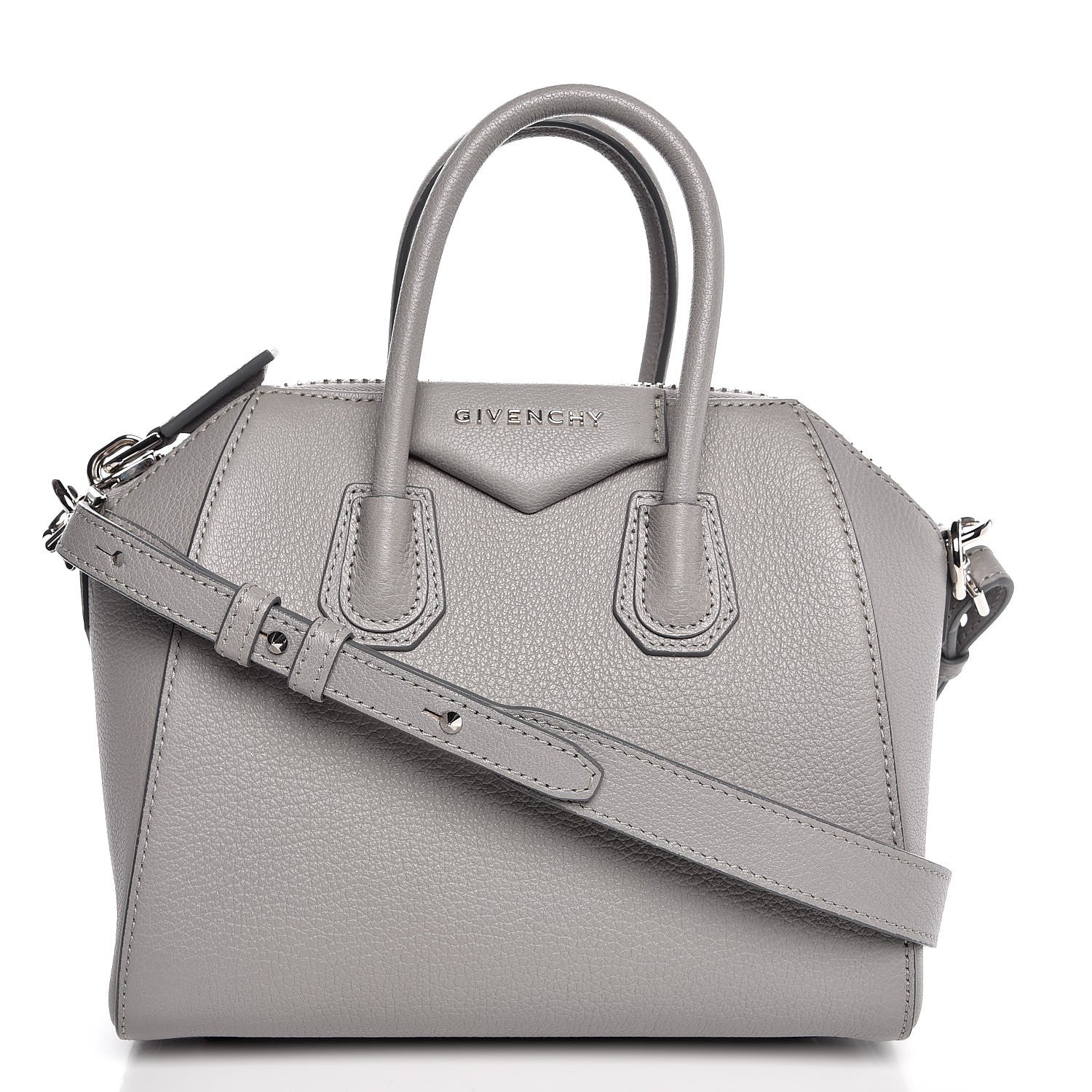 Givenchy Sugar Goatskin Mini Antigona Pearl Grey 1 of 7