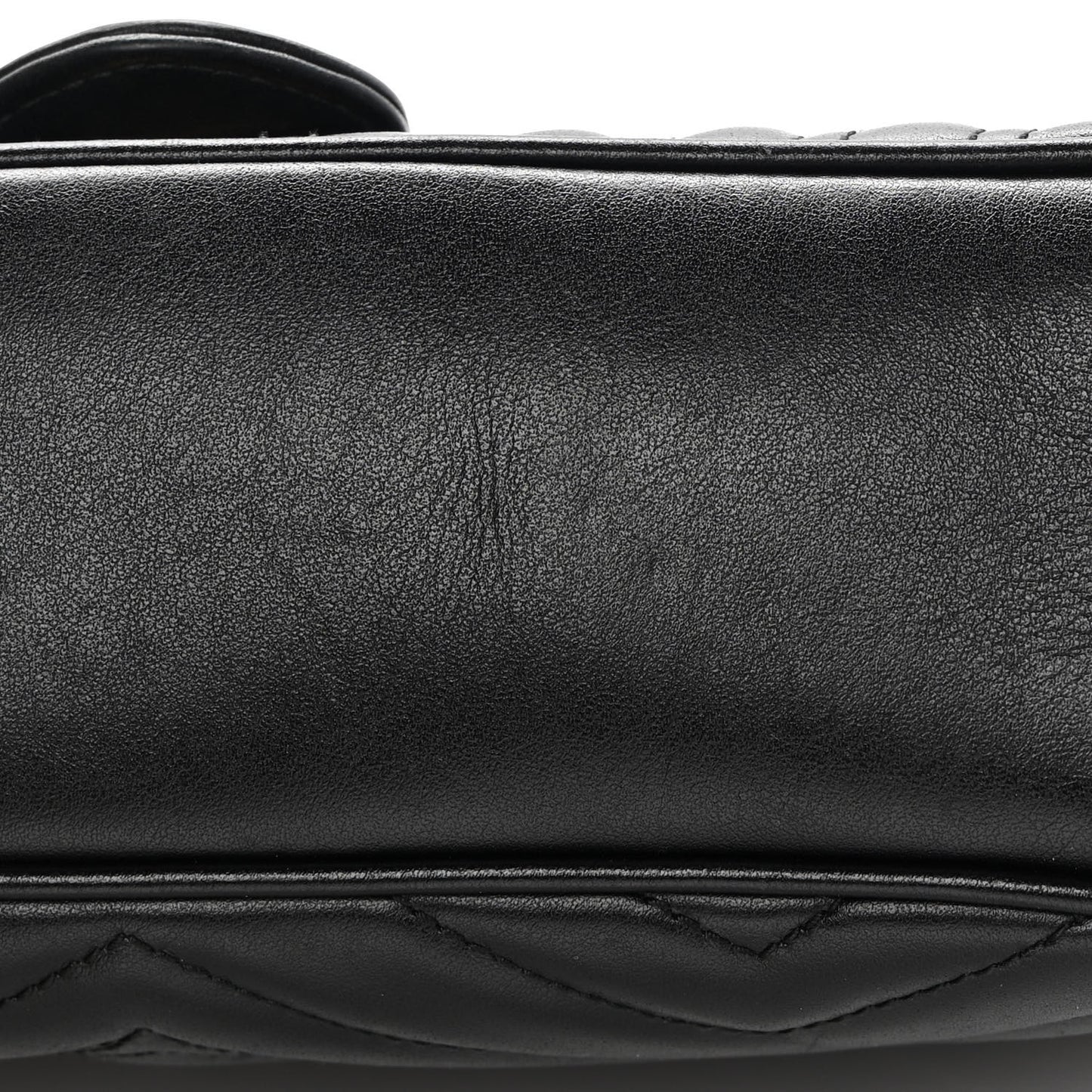 Calfskin Matelasse Small GG Marmont Shoulder Bag Black