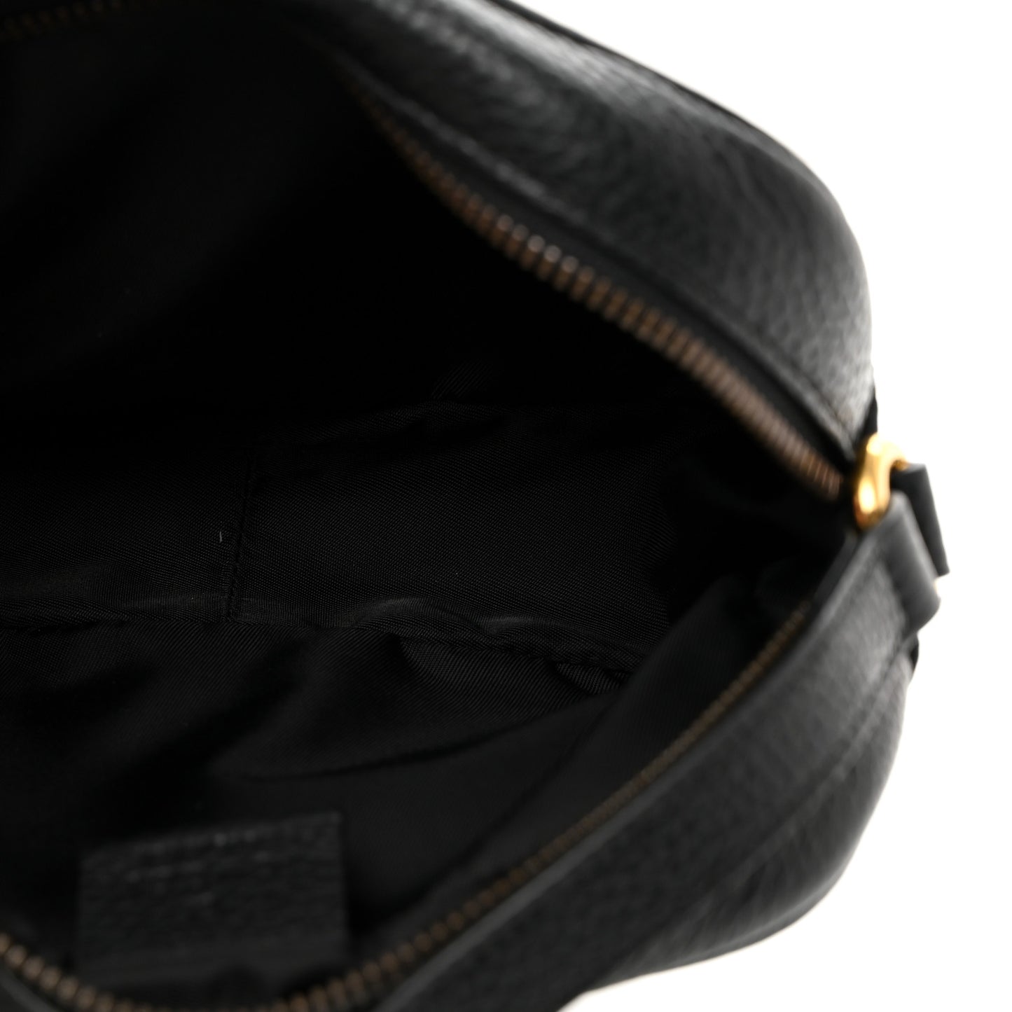 Pebbled Calfskin Mini Soho Disco Bag Black