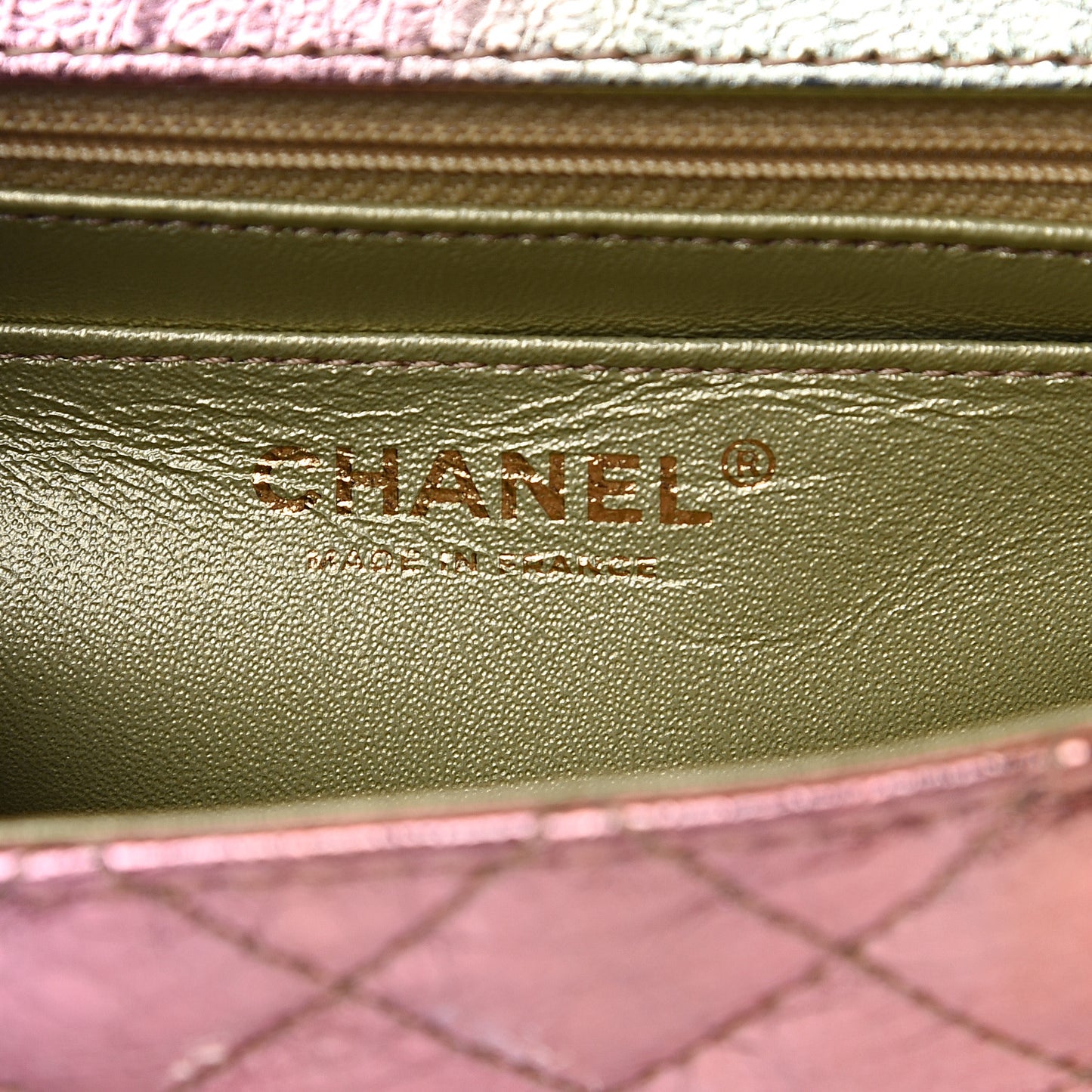 Metallic Goatskin Quilted Mini 2.55 Reissue Flap Multicolor