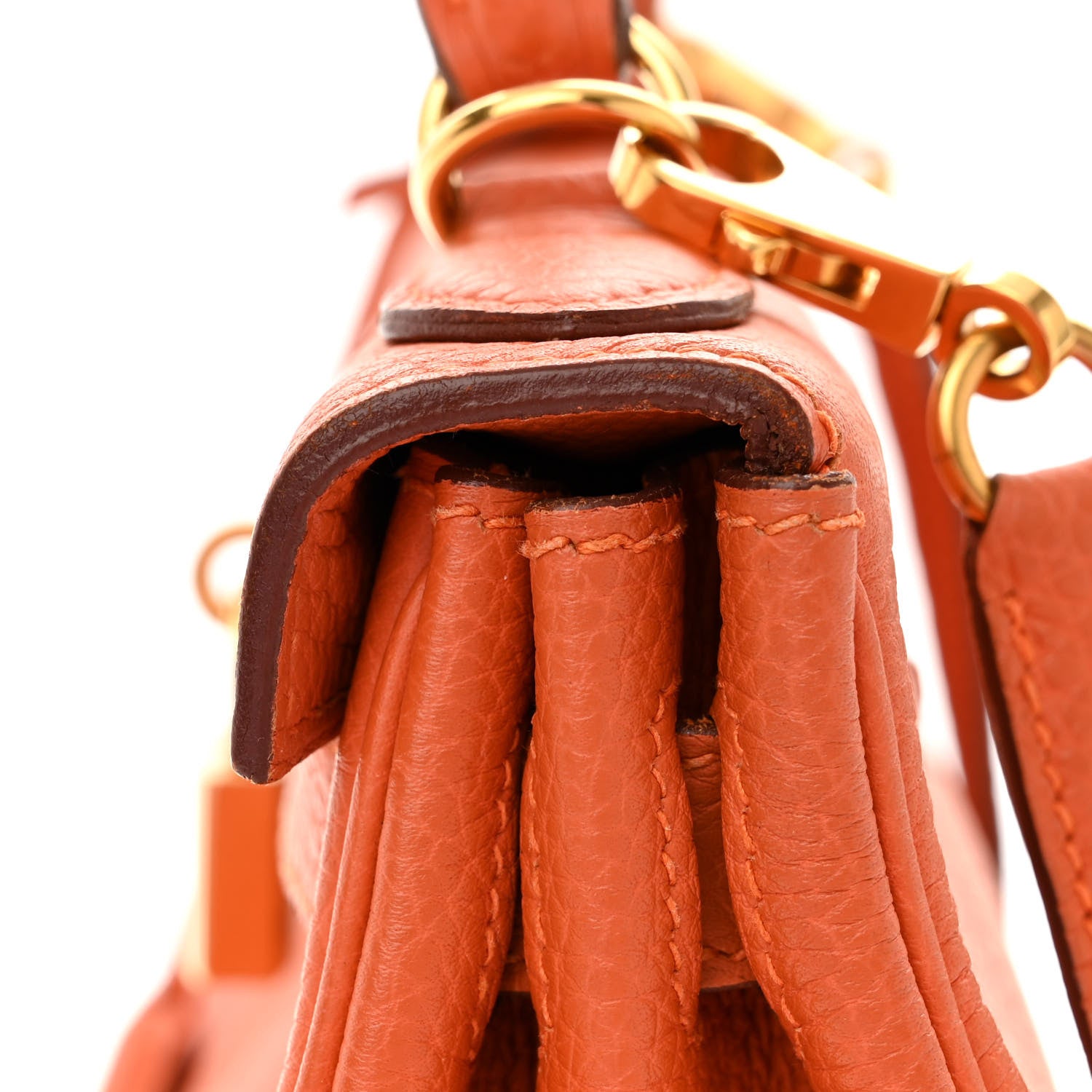 Hermes Togo Kelly Retourne 28 Orange 15 of 18