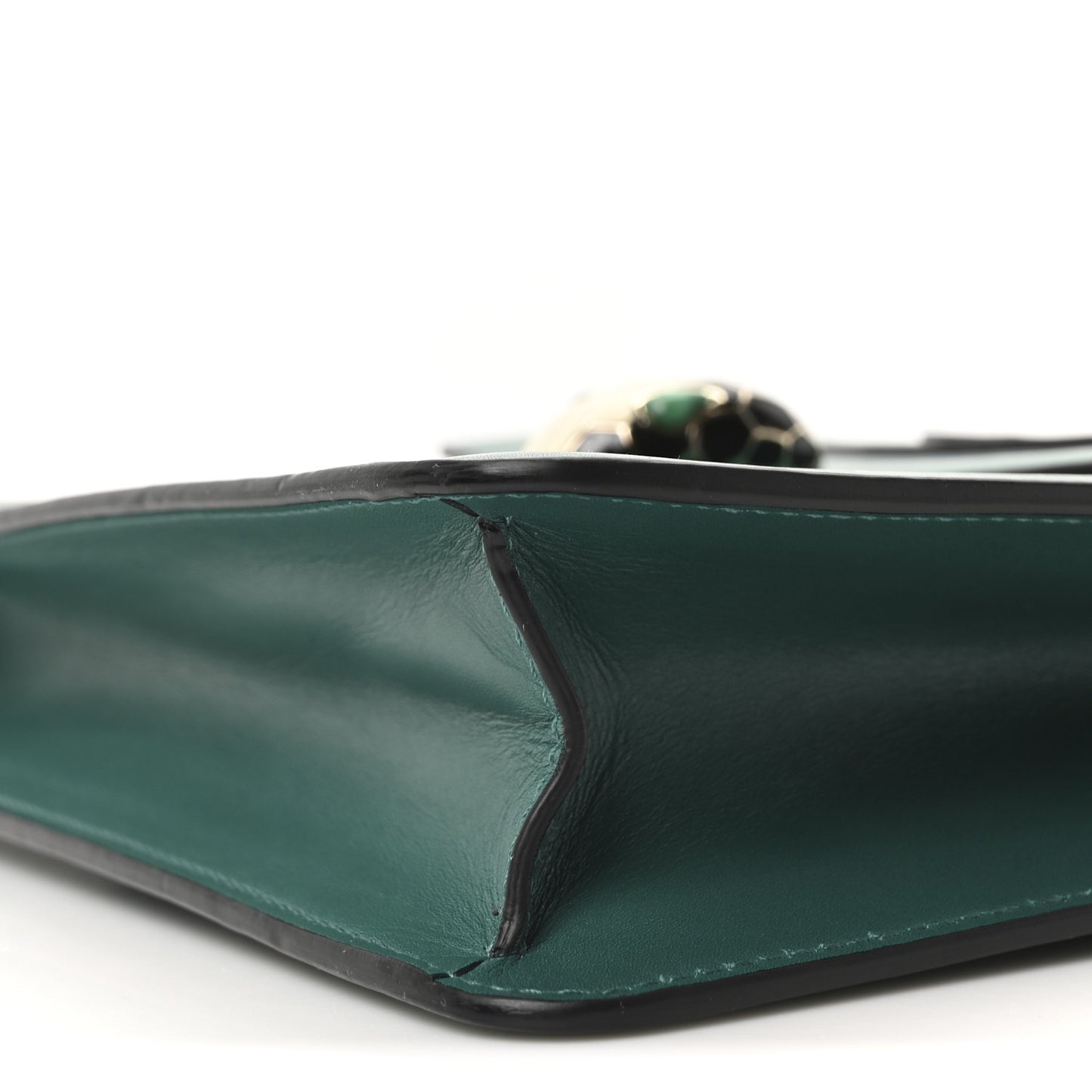 Calfskin Serpenti Forever Snake Strap Crossbody Bag Emerald Green