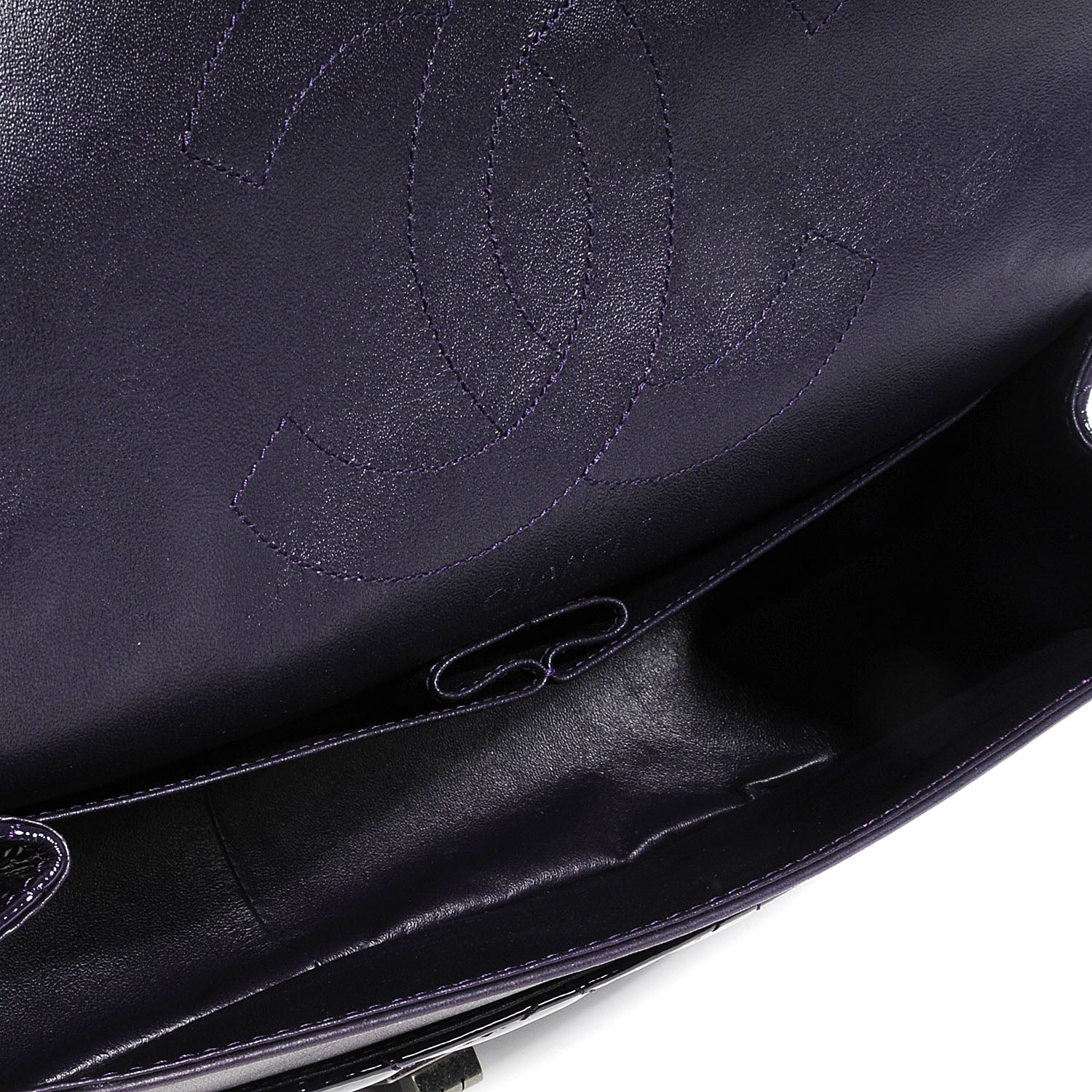 Chanel Distressed Patent 2.55 Reissue Flap 227 Prune 5 of 7