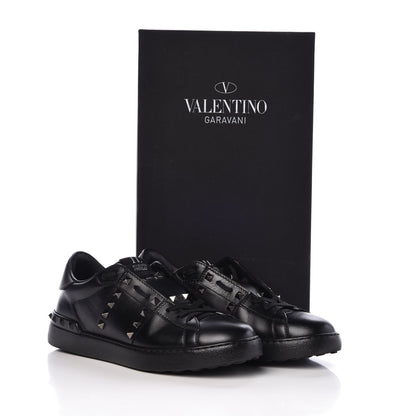 Valentino Garavani Calfskin Mens Rockstud Untitled Open Sneakers 39 Black 12 of 12