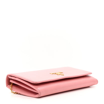 Prada Saffiano Continental Flap Wallet Geranio 5 of 9