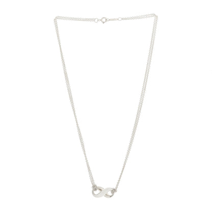 Tiffany Sterling Silver Figure 8 Pendant Necklace 3 of 5