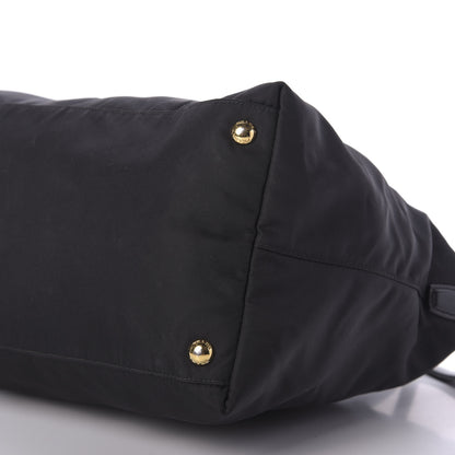 Prada Tessuto Nylon Saffiano Tote Black 7 of 9