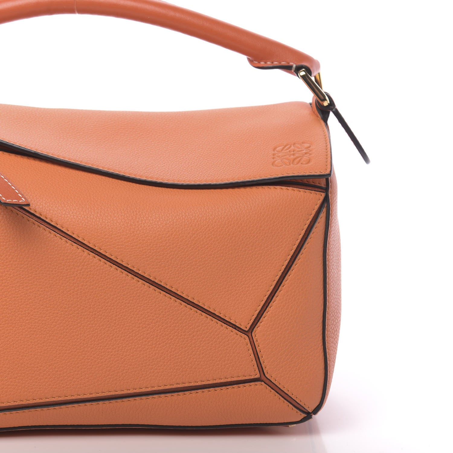 Loewe Calfskin Medium Puzzle Bag Orange 7 of 10