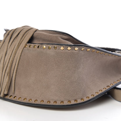 Chloe Suede Braided Small Hudson Shoulder Bag Motty Grey 9 of 11