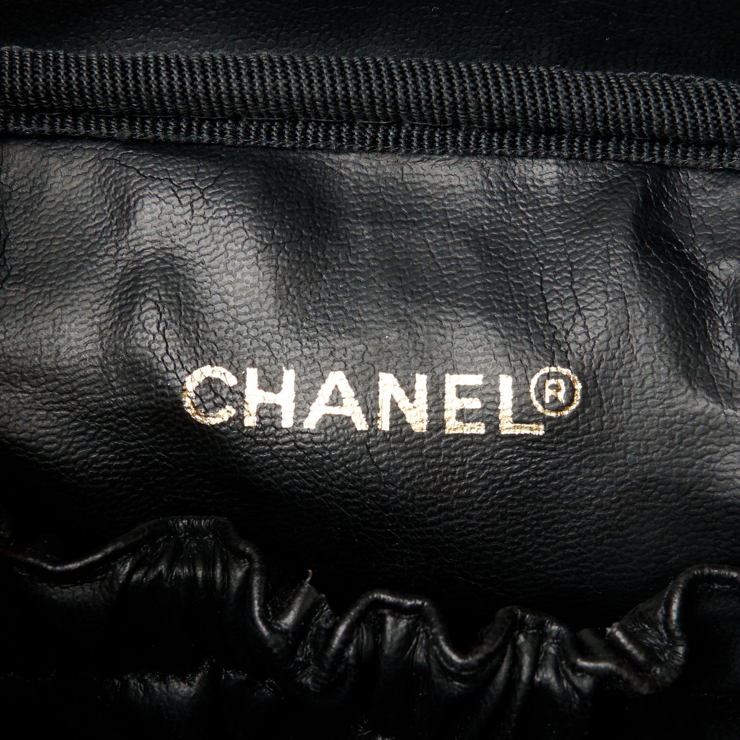 Calfskin Cosmetic Vanity Bag Black
