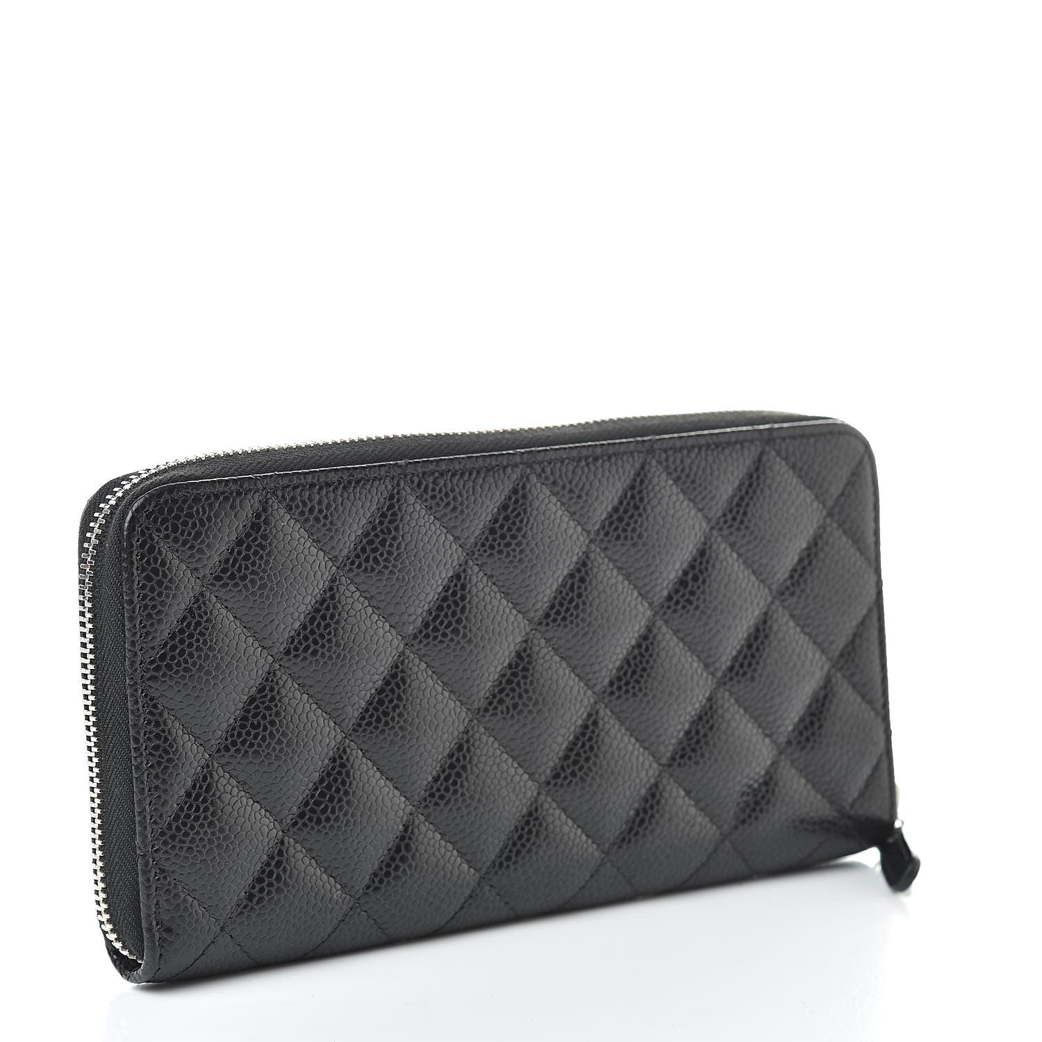Chanel Caviar Quilted Large Gusset Zip Around Wallet Black 3 of 8