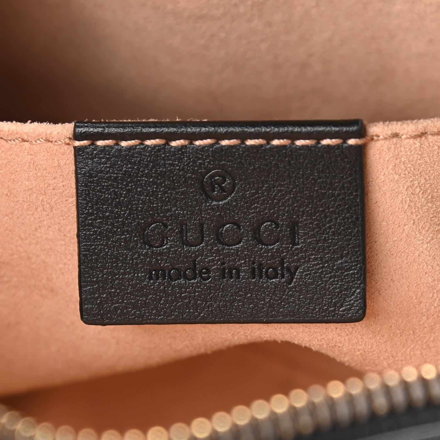 Gucci Calfskin Matelasse Mini GG Marmont Chain Shoulder Bag Black 6 of 10