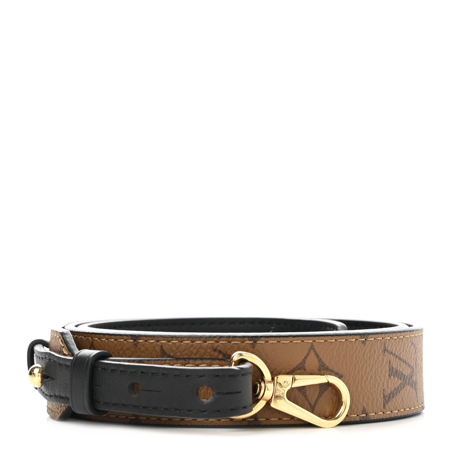 Louis Vuitton Reverse Monogram Bandouliere Shoulder Strap XL Black 1 of 5