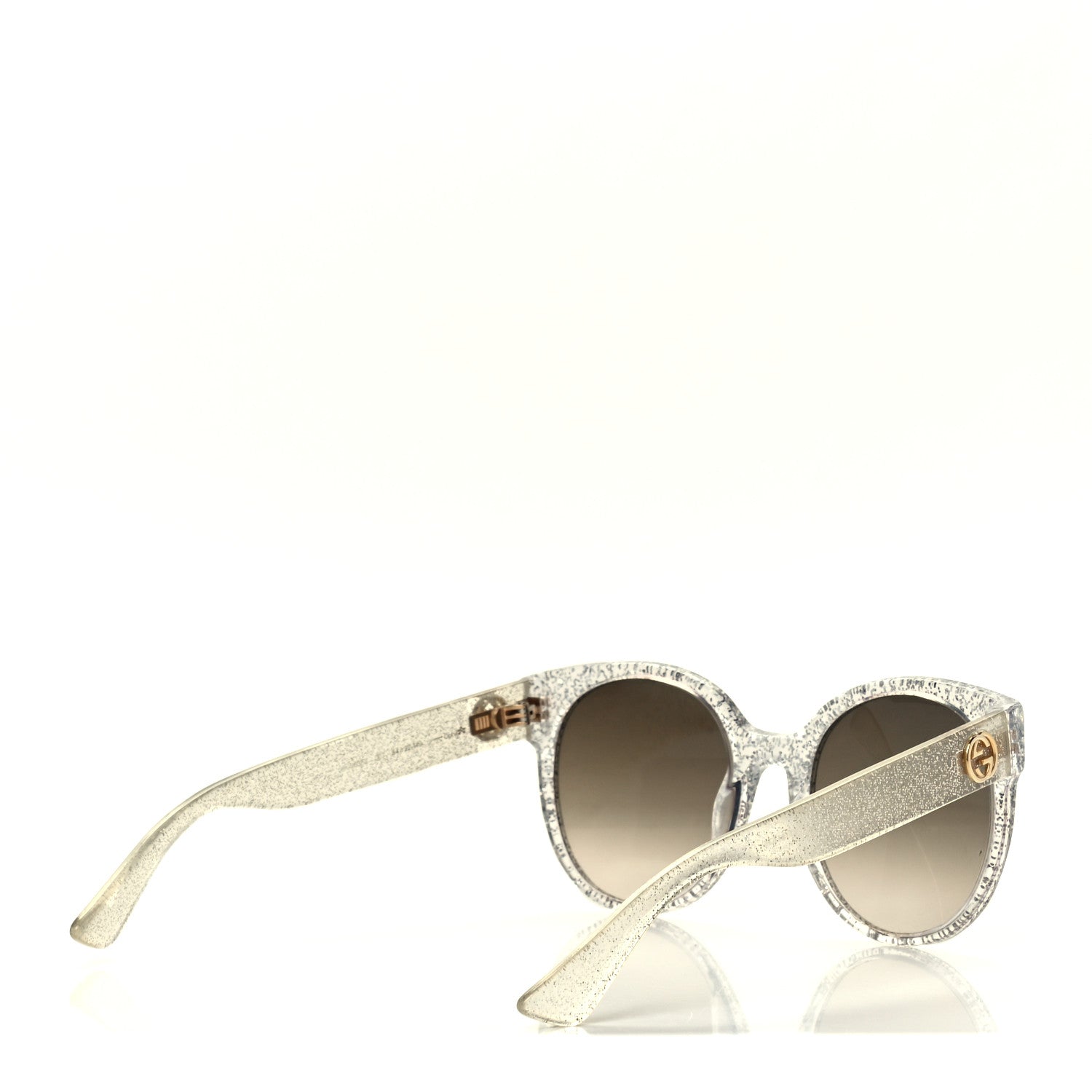 Gucci Acetate Glitter Sunglasses GG0034S Silver 4 of 8