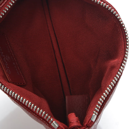 Chanel Caviar Quilted Small Cosmetic Case Dark Red 5 of 7