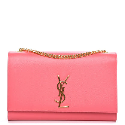 Saint Laurent Grain De Poudre Medium Classic Monogram Kate Satchel Rose Clair 1 of 9