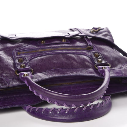 Balenciaga Chevre Classic Hardware City Eggplant 9 of 13