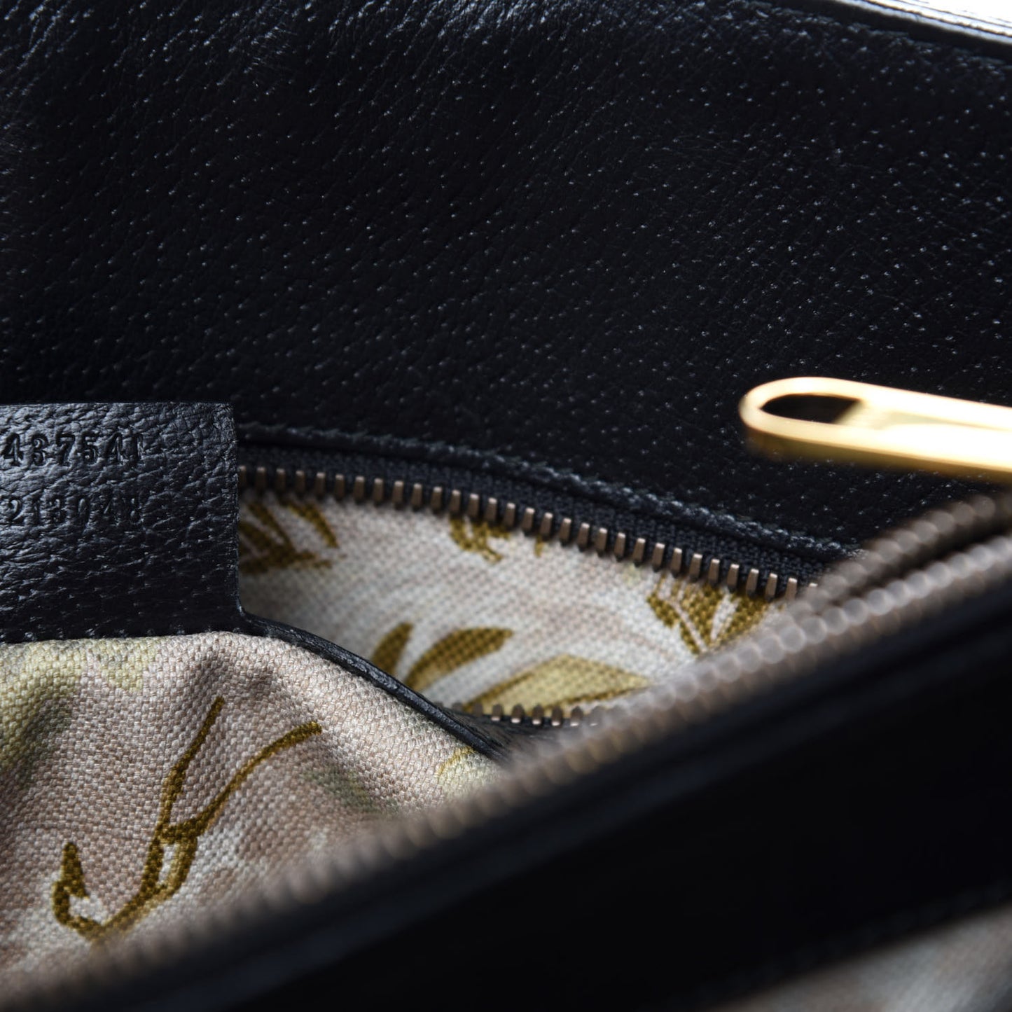 Grained Calfskin Web XL Animalier Top Handle Tote Black