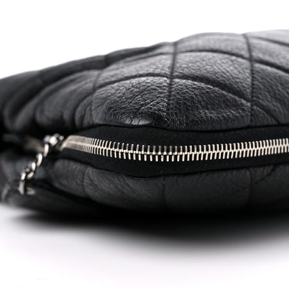 Chanel Calfskin Quilted Expandable Zip Shoulder Bag Black 8 of 12