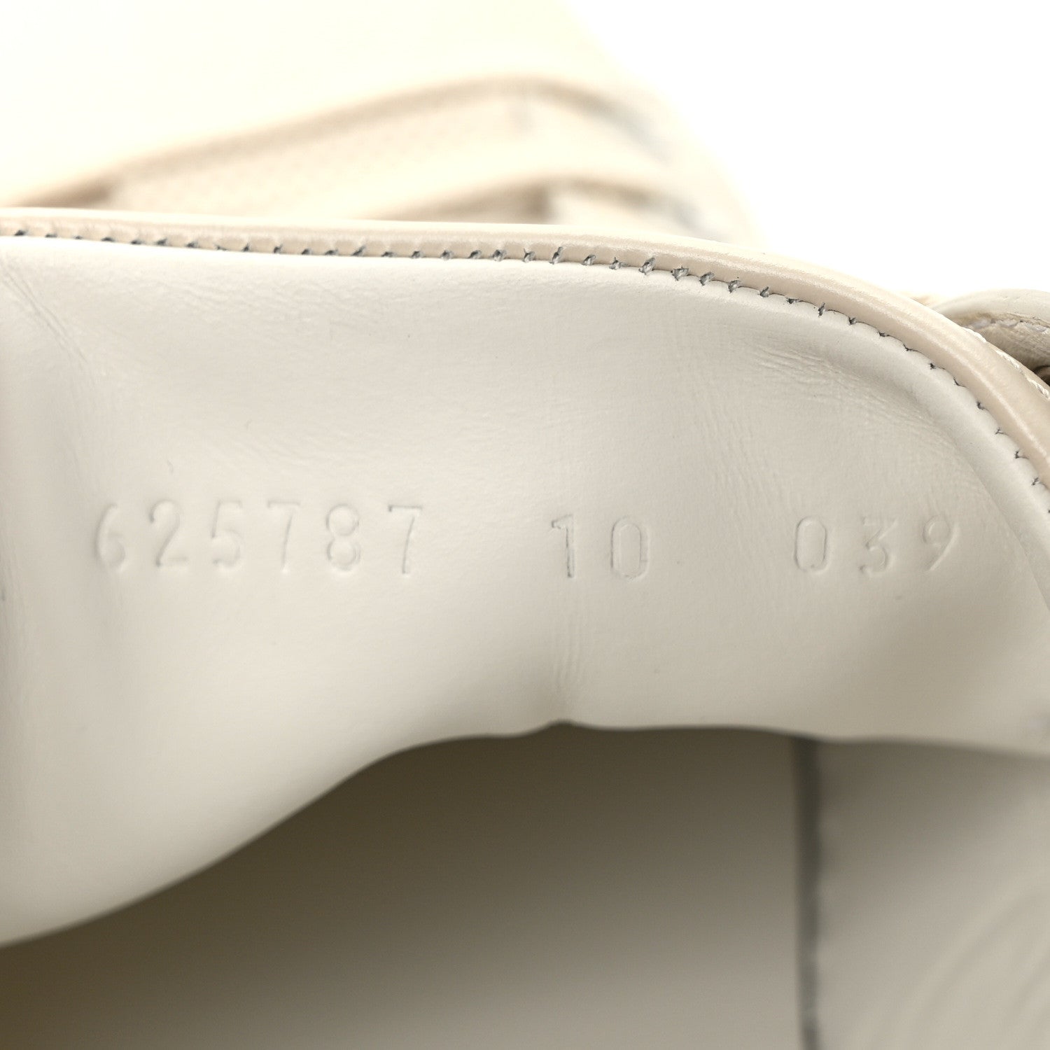 Gucci Calfskin GG Tennis Embossed Mens Ace Sneakers 10 Mystic White 9 of 10