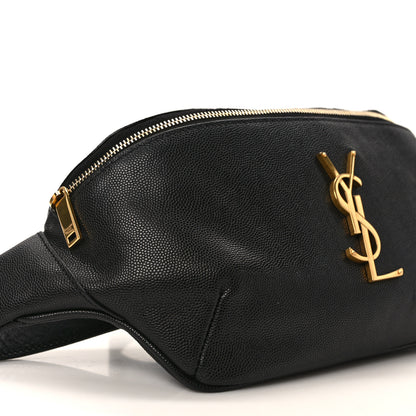 Saint Laurent Grain De Poudre Monogram Belt Bag Black 6 of 8