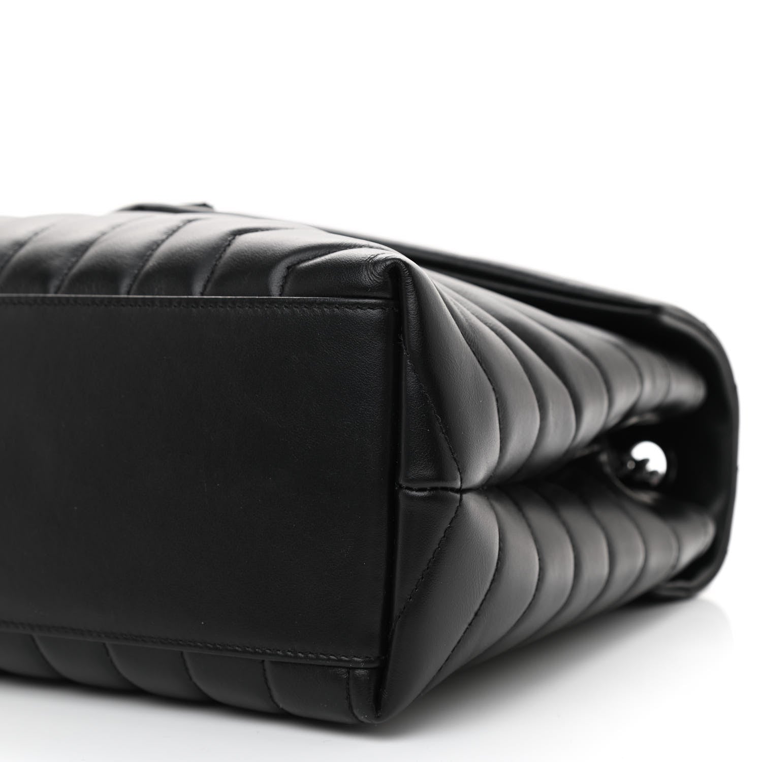 Saint Laurent Calfskin Y Quilted Monogram Monochrome Medium Loulou Chain Satchel Black 8 of 8