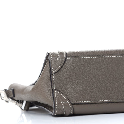 Celine Drummed Calfskin Nano Luggage Souris 7 of 8